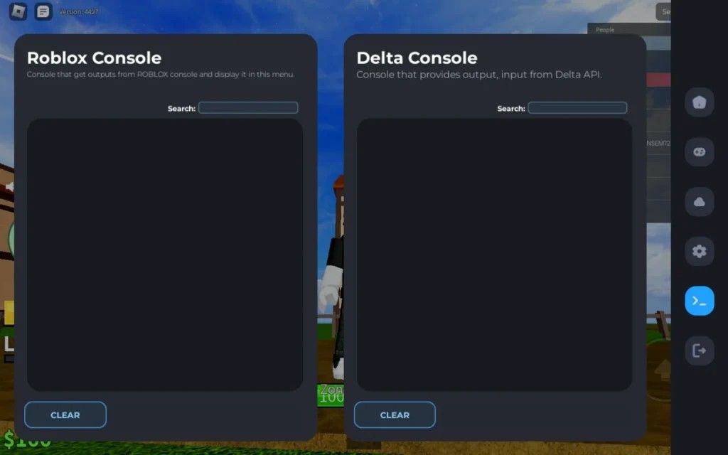 Delta Executor console