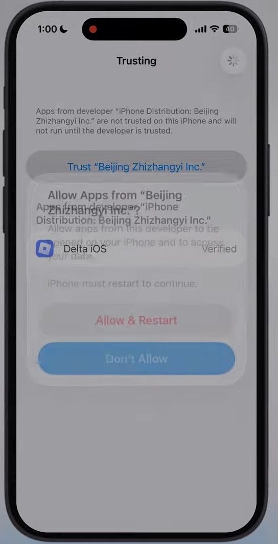 How to fix Delta iOS Chinese error 8